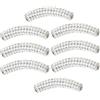 Hohopeti Fermacordini Decorativi per Lacci Scarpe 8 Pezzi in Metallo Bianco