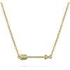 Bling Jewelry Piccolo Danity Sideways Cupid Arrow Collana Per Le Donne, La Fidanzata E L'Adolescente In Argento 925 Placcato Oro 14K