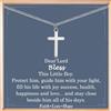 Tomtary Regalo di battesimo per ragazzo, collana con croce, regalo per comunione, cresima, battesimo, per ragazzi, catena in argento con ciondolo a forma di croce per figlio, nipote, Natale, Pasqua