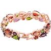 LIFKOME Bracciale da Donna Delicato alla Moda Facile da Indossare in Rame Zirconi Sintetici Colorati per Feste e Lauree