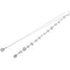 Mikikit Collana Corpo Elegante da Sposa in Cristallo Argento per Matrimonio Catena Lunga e Design Unico Decorativo Regalo per Donne e Amiche