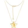 Beebeecraft 1 collana Grande e Massiccia A Forma di Stella Da 42cm Placcata In Oro 18K 304 ciondoli A Forma di Stella In Acciaio Inossidabile per Donne Regali di Gioielli per San Valentino Festa