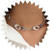 Wendalern Collana girocollo punk - ciondolo a forma di manette in argento, catena intrecciata, gioiello per donne e ragazze
