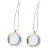 Uonlytech Collana Leggera e Comoda Tondo 2 Pezzi Ciondolo Personalizzato in Lega e Vetro Design Unico e Delicato per Fai-da-te Gioielli Foto per Donna e Uomo