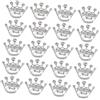 FRCOLOR Spille a Corona 20 Pezzi in Lega di Zinco Argento, Accessori Sposa Eleganti e Resistenti allo Sbiadimento, per Abiti e Cappelli in Occasione di Feste e Regali