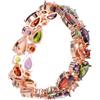 Ciieeo Braccialetto Colorato Donna in Zircone Sintetico 17 CM, Bracciale Decorativo Creativo in Catena da Polso Rosa Dorato, Ornamento Elegante per Uso Quotidiano e Feste