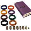 Dwpetzo 8 elastici per notebook TN Traveler, 8 m, con 8 levette decorative, kit di riparazione fai da te per diario di viaggio in pelle ricaricabile