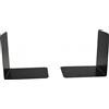 Hangzhou Topline, fermalibri in metallo resistente, 140 mm, colore nero, confezione da 2 pezzi