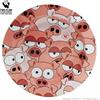 FIRE-FLOW ORIGINAL PIGS ASHTRAY : POSACENERE ROTONDO IN METALLO DA TAVOLO FANTASIA MAIALINI