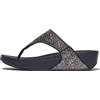 FitFlop Lulu Crystal-Mix Toe-Post Sandalo Donna, Midnight Navy Mix, 41 EU