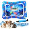 Pealeaf Tappetino sensoriale ad acqua per animali, grande tappeto rinfrescante gatto con pesci galleggianti, gioco interattivo per cani, anti perdita (Square-2)