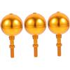 ARTIBETTER 3 pezzi Puntale per Asta Bandiera Esterno in Lega di Alluminio Dorato da Finitura Lucida Resistente e Sbiadimento Accessorio Topper Sfera per Bandiere Usa e Camion