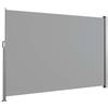 Floordirekt Tenda laterale in alluminio, 200x300 cm Grigio chiaro - protezione visiva e solare estensibile per balcone e terrazza, poliestere 280 g/m² (PU), protezione UV UPF50+, con supporto a