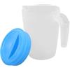 FONDOTIN Brocca per Succhi 1 Litro Blu Coperchio, Brocca Trasparente in Plastica Pp per Frigorifero, Contenitore per Bevande e Tè, Design Compatto per Uso Domestico e Viaggi All'aperto