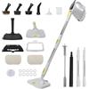 kswiown Pulitore a vapore, pulitore a vapore, con 13 accessori, pulitore a vapore manuale privo di sostanze chimiche, 1200 W, detergente multiuso per la pulizia di tappeti, cucine, bagni, auto e colonne.