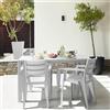Keter Set Tavolo 147x90 + 6 Poltrone in Resina Colore Bianco mod. Julie