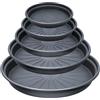 Bamworld Kit di 5 Sottovasi Rotondi 25/22/18/15/13 cm, Vassoi in Plastica Resistente e Impermeabili per Piante da Interno ed Esterno