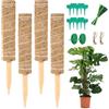 Vicloon Bastone per Piante, 4Pcs Piante Rampicanti Bastone, Stecche per Pianti 30cm, Palo Totem in Fibra di Cocco, Tutore per Pianti, Muschio Totem per Rampicante Estensione