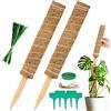 Vicloon Bastone per Piante, 2Pcs Piante Rampicanti Bastone, Stecche per Pianti 40cm, Palo Totem in Fibra di Cocco, Muschio Palo Totem per Rampicante Estensione