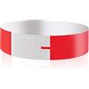 Vicloon Braccialetti identificativi, 100Pcs Braccialetti d'ingresso, Braccialetti di Carta Impermeabili, Braccialetti per Eventi con Chiusura Adesiva, Braccialetti per Eventi Festival Concerti(Rosso)
