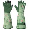 Bamworld Guanti da Giardinaggio Lunghi da Donna, Guanti da Giardinaggio Resistenti alle Spine con Touch Screen, Attrezzi da Giardinaggio per Lavori in Giardino e all'Aperto