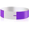 Vicloon Braccialetti identificativi, 100Pcs Braccialetti d'ingresso, Braccialetti di Carta Impermeabili, Braccialetti per Eventi con Chiusura Adesiva, Braccialetti per Eventi Festival Concerti(Viola)