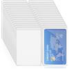 Vicloon Porta Carte di Credito Plastica, 30pcs Carta di Credito Biglietto da Visita, Porta Badge PVC, Carte di Credito Biglietti da Visita verticali, Trasparente Accessori Per Carte (Glassato)