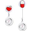 Vicloon Orologio da Infermiere, 2Pcs Orologio da Taschino Infermieri in Silicone, Infermieri Fob Medical Watch con Spilla Badge Reel Clip, Orologi da Tasca per Medici e Paramedico