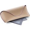 FEFI - Grande custodia colorata per occhiali da sole, astuccio per occhiali da sole, beige., Taglia unica