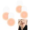 NGUIT 2 paia di reggiseno adesivo da donna, push-up, senza schienale, in silicone, invisibile, riutilizzabile, per matrimoni, con scollo a V profondo, abiti con schiena scoperta, abiti da bar e feste