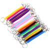 Warmhm Portachiavi a Molla in Plastica Flessibile ed Estensibile, 12 Pezzi Colorati, Portachiavi a Molla Retrattile per Chiavi Auto e Utilizzo Quotidiano