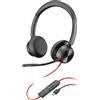 Poly Blackwire 8225, Cuffia Cablata con Connessione USBA e USBC, Cuscinetti i...