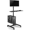 MC-793 Carrello per Monitor E Pc Posto Di Lavoro in Piedi E Da 17 "-32" Fino a 2