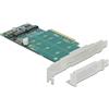DELOCK PCI Express X8 Card a 2x NVME interno M.2