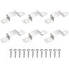 QUARKZMAN 6Pcs Fascia A Forma Di U Per Tubo Quadrato, 30x15mm Fascia A U In Acciaio Inossidabile 304 Con Viti Autofilettanti A Testa Phillips Per Tubi Sbarre Porte Ringhiere