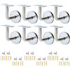 Hanlintk Supporti per corrimano in acciaio inox - 8 pezzi clip per corrimano piatto con viti di montaggio, per accessori per la casa, centri commerciali, scale e corrimano esterno