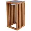 Lumisky Chennai Lanterna solare decorativa, in legno massello teak, luce LED bianco caldo, altezza 30 cm