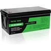 DATOUBOSS 12V 300Ah LiFePO4 batteria, 3840Wh batteria al litio con migliorata BMS da 200A, 10000 - 15000 cicli di profondità, supporto in serie/circuito parallelo, per camper, pannello solare, marino