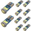 WeiHong 10 pezzi Lampadina T10 W5W LED CANBUS 12V Non Polarizzata 194 Wedge Luce Interna per Auto, Luci di Targa, Luci Laterali, Luci di Lettura per Auto (Blu)