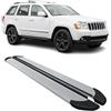 OMAC Sottoporta Laterali Pedane Laterali Schweller compatibile con Jeep Grand Cherokee 2005-2012 Argento Alu