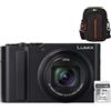 Panasonic Lumix DC-TZ300 - Nero + Lexar 64GB SDXC + Case Logic DCB-313 | ✅Garanzia di 5 anni