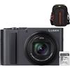Panasonic Lumix DC-TZ300 - Argento scuro + Lexar 64GB SDXC + Case Logic DCB-313 | ✅Garanzia di 5 anni