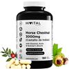 HIVITAL foods Ippocastano 3000 mg 180 capsule vegane per 3 mesi di trattamento Estratto