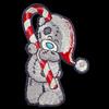 Tatty Teddy With Candy Cane Sew On Patch Book NUOVO