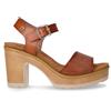 REFRESH Sandalo In Ecopelle Con Tacco Cammello - Donna - Cammello