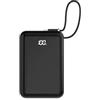 Nilox Powerbank 65W 20000 mAh con Cavo USB-C Integrato, Ricarica Rapida per Notebook, Laptop, Smartphone e Tablet, Batteria Portatile con Display LED, 2 Porte USB-C, Fast Charge, Nero