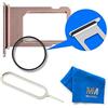 MMOBIEL Vassoio Carta SIM Compatibile con iPhone 7 Plus 2016 - Porta Scheda SIM - Inclusa Guarnizione di Gomma e Sim Pin - Oro Rosa