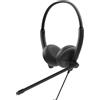 Dell Cuffie cablate WH125 - USB-A Plug & Play, design on-ear con cuscinetti, microfono boom rotante a 270°, controlli volume e mute inline, cavo 2.1m, peso leggero 125g - Nero