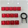 FRTEFSQ Keycaps tastiera meccanica, rosso, materiale ABS, testurizzato con retroilluminazione, compatibile con Logitech G813/G815/G913/G915 TKL RGB Gaming Keyboard (set di 13 chiavi)