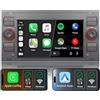 THIHPHOATLI Autoradio Linux per Ford Fusion Focus Transit Galaxy Mondeo Kuga CMax SMax,CarPlay & Android Auto Wireless Integrati,Schermo Compatibile Comandi originali del volante,AM/FM/RDS,Bluetooth (gris oscuro)